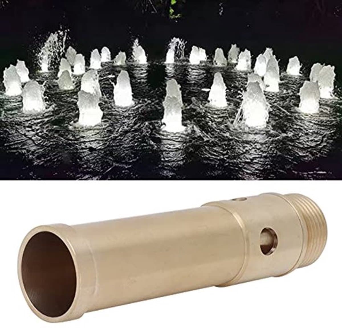 Bruisende sproeikop, 1 inch 32 mm / 1,5 inch 46 mm buitendraad koperen sierwaterschuimvijversproeier sproeikop voor tuin, parken en landschap (1 inch 32 mm) — afbeelding 1
