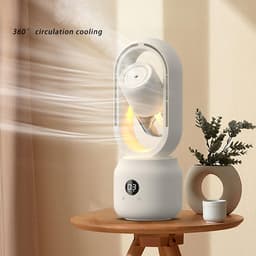 Smoakez - Bladloze Ventilator - Stille Werking - Snelle Koeling voor Thuiskantoor - Vleugelloos Design - Bevochtiger - Veilig en Makkelijk te Reini... — thumbnail 2