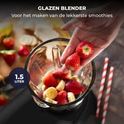Blenderkan Glas - Mixer Kom - Smoothies Maken - Aansluitbaar Model - 15 Liter - Transparant — thumbnail 2