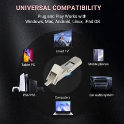 USB-C Stick - Externe SSD - Snelle Data Overdracht - 2-in-1 Type C A - 512 GB - Zilver — thumbnail 4
