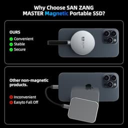 Externe SSD - Draagbare Opslag - Bestanden Overzetten - Hoge Snelheid - 512 GB - Zilverkleurig — thumbnail 4