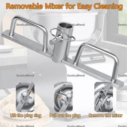 Professionele Deegmenger - Elektrische Deegmaker - Bakken en Mengen - Robuuste Industriële Mixer - 8kg Bloem - Zilver — thumbnail 3
