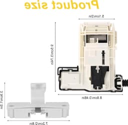 Washer Cover Sluiting met Slotgesp, Vervangingsonderdeel voor Wasmachines, Geschikt voor Diverse Modellen en Merken, Duurzaam en Weerbestendig — thumbnail 5