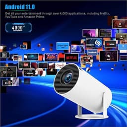 Draagbare 4K Mini Beamer met WiFi 6 en Netflix — thumbnail 2