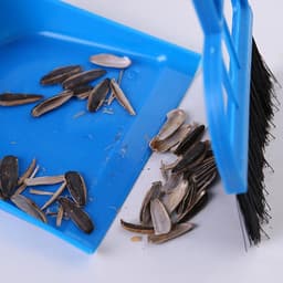 Miniatuur Handveger Stoffer - Desktop Veegset - Bureau Schoonmaken - Ergonomisch Ontwerp - Compact Formaat - Blauw — thumbnail 3
