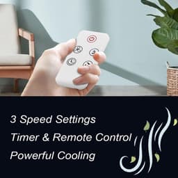 Wandventilator - Muurventilator - Ruimte Koelen - Met Timer Afstandsbediening - 18 inch - Zwart — thumbnail 3