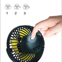 Tafelventilator met clip - Mini ventilator - Persoonlijke verkoeling - 360 graden rotatie - 500 Gram - Wit — thumbnail 3
