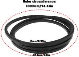 Dailygoods - Grasmaaier V-riem 1-8236 2-2252 voor Snapper 7-14 Serie 25 Inch — thumbnail 3