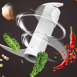 Mini Keukenmachine - Voedsel Snijder - Snel Ingrediënten Hakken - Oplaadbaar Veiligheidsslot - 350ml Capaciteit - Crèmekleurig — thumbnail 3