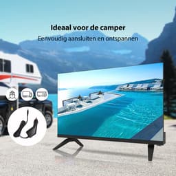ANTTEQ AE24H5C-Q1 - 24 Inch (61 cm) HD LED TV - 12V & 230V - Geschikt voor Camper, Caravan & Vrachtwagen - DVB-S2/T2/C - Hotelmodus — thumbnail 4