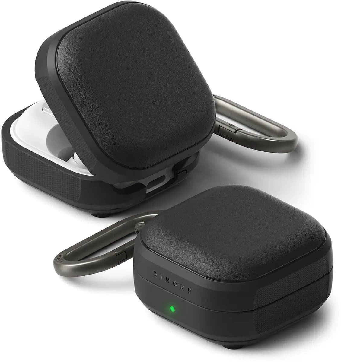 Ringke Hoesje Geschikt voor Samsung Galaxy Buds 4 / 4 pro - Onyx Magnetic Cover - TPU Case Zwart — afbeelding 1
