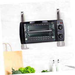 Magnetron Plank - Wandrek Oven - Keuken Opbergen - Opvouwbaar Ontwerp - 39.5X4X20CM - Zilver — thumbnail 4