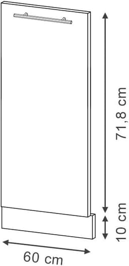 Vaatwasserfrontpaneel - Keukenfront - Inbouwkeuken - Zonder werkblad - 60 cm breed - Donkerblauw hoogglans — thumbnail 5