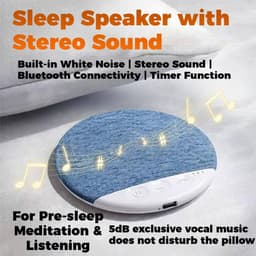 Nieuw model Bluetooth-kussenspeaker 2026 – Bluetooth-speaker voor onder het kussen met witte ruis – Microfiber Bluetooth 5.4-bedspeaker – Geschikt voor zijslapers – Beengeleidingstechnologie (roze *1) — thumbnail 5