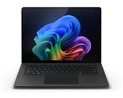 Microsoft Surface Laptop 7 Copilot+ PC Intel Core Ultra 5 236V 38,1 cm (15") Touchscreen 16 GB LPDDR5x-SDRAM 512 GB SSD Wi-Fi 7 (802.11be) Windows 11 Pro Zwart