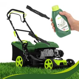 MOZY® - Grasmaaier op Benzine - 50 Liter Opvangbak - 8 Maaihoogte Instellingen - 406 mm Breed - 3000 RPM - met Reserve Mes - Verstelbare Hoogte - Benzinegrasmaaier — thumbnail 5