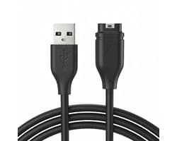 Qost - USB-A naar Garmin Kabel - 1 Meter - PVC - Zwart - Garmin oplaadkabel - Compatibel met Garmin Instinct / Forerunner / Fenix - 1-Pack