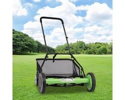 Handgrasmaaier - Kooimaaier - Gazon Onderhoud - 5 Scherpe Messen - 50 cm Maaibreedte - Groen