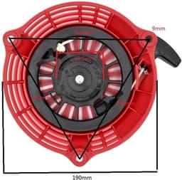 Startmotor Grasmaaier - Repeteerstarter Onderdeel - Motoronderhoud Gazon - Duurzaam Nylon Materiaal - 310 Gram - Zwart — thumbnail 2