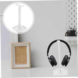 Headsethouder Bureau - Hoofdtelefoonstandaard - Opbergen Display - Afneembaar Flexibel - 22.8 x 10.3 cm - Wit — thumbnail 2