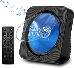 Discman - Walkman - Draagbare CD Speler met Bluetooth - Ingebouwde Speaker - Inclusief Afstandsbediening - Radio - Timer - Zwart — thumbnail 1
