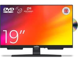 19 inch TV - Compacte televisie - Kleine ruimtes - Geïntegreerde DVD-speler - 19 inch - Zwart