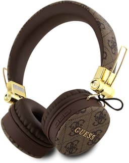 Guess PU Leather 4G Metal Logo Headphone - Geschikt voor Bluetooth Smartphones - Bruin — thumbnail 1