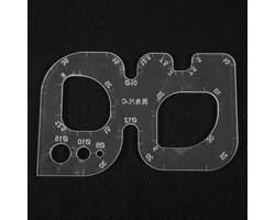 DIY Sjabloon voor Acryl Leer, Hoekstiksjabloon en Positioneringstool voor Leer, Ronde Hoek Ruler en Stencil voor Precisie Stikken en Haken