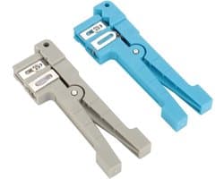 Professionele Fiber Optic Jacket Stripper en Coaxial Cable Stripping Cutter voor Efficiënt Strippen van Buffer Coating (lichtblauw, grijs)