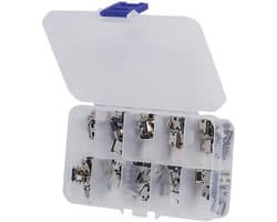 100 Stuks TYPE C USB Female Plug Connector Jack voor Solderen en Vervangen - Assortiment met RVS Behuizing voor Computers, USB Apparaten en Randapparatuur