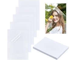 Pack van 50 Koude Lamineren Folie, 16.2 x 11.3 cm, A6, Zelfklevende Transparante Holografische PVC Beschermfolie voor Kaarten, Foto's en Documenten