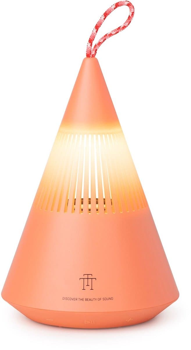 TRETTITRE TreSound Q Majestic Cloud Orange - bluetooth speaker met campinglamp - IP67 - 360° - oranje — afbeelding 1