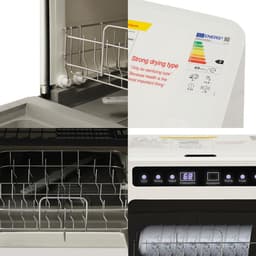 Draagbare tafelvaatwasser met led-display en 4 reinigingsmodi, mini-tafelblad-vaatwasser met uv-licht, multifunctionele vaatwasser, kleine vaatwasser voor woningen, slaapzalen — thumbnail 4