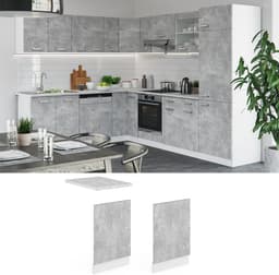 Keukenmodule Vaatwasserpaneel 45 cm Beton/Wit voor Modulaire Keuken — thumbnail 3