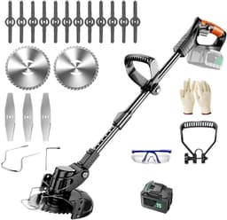 Elektrische Grasmaaier - Tuin trimmer - Snoeien en maaien - Snoerloos ontwerp - Verstelbare lengte - Zwart — thumbnail 3