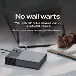 Externe Harde Schijf - Opslagstation - Bestanden Opslaan - Bus-gevoed via USB-C - 8TB - Zwart — thumbnail 5