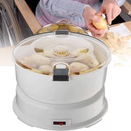 Elektrische Aardappelschiller - Groente Snijder - Snel Schillen - Met Container - 1 kg Capaciteit - Wit — thumbnail 1