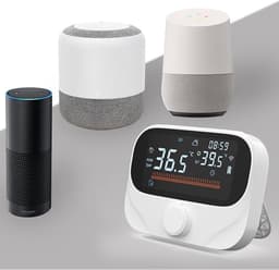 Slimme Thermostaat - App Bediening - Energie Besparen - Dubbele Stroomvoorziening - 300m Bereik - Wit — thumbnail 5