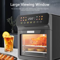 Heteluchtoven - Airfryer Broodrooster - Gezond Koken - Grote Capaciteit - 12 Liter - Wit — thumbnail 5