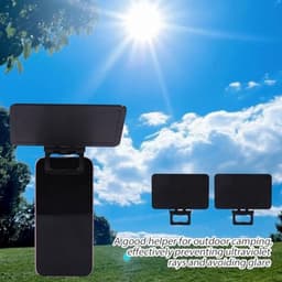 2 stuks telefoonzonneschermhoes, antireflectie en antireflectie, verstelbaar autotelefoonscherm tegen de zon met clips, universeel, geschikt voor alle smartphones — thumbnail 2