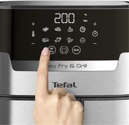 Heteluchtfriteuse Grill - Airfryer Frituurpan - Gezond Koken - 2-in-1 Technologie - 42 Liter - Zwart — thumbnail 4