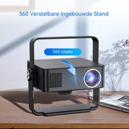 Xnano HM102 Mini Beamer-Thuisbioscoop -Projector 1080P HDR - Beamer met Android 13, 300 ANSI Lumen, 120Hz, 4K Ondersteuning - USB, HDMI, 2GB RAM, 16GB Opslag - -Compact en Draagbaar- Zwart — thumbnail 3