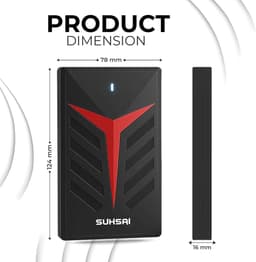 Externe harde schijf - Draagbare HDD - Gegevens opslaan - Plug-and-play functie - 500 GB - Zwart — thumbnail 5