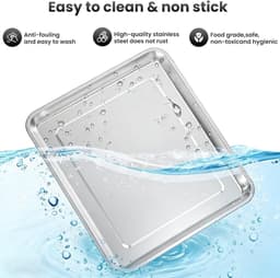 Bakplaat Pan - Airfryer Accessoire - Lucht Frituren - Vaatwasserbestendig - 2 Stuks - Roestvrij staal — thumbnail 6