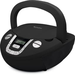 TechniSat VIOLA CD-1 - draagbare stereo cd-speler, Boombox met praktische draaggreep (radio voor kinderen, FM-radiotuner, Bluetooth-ontvangst, 2 x 1 W RMS-vermogen, net- en batterijvoeding) zwart — thumbnail 3