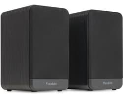 Boekenplank speakers - Audizio BS10 actieve speakerset - HiFi speakers met Bluetooth - 80W - Zwart