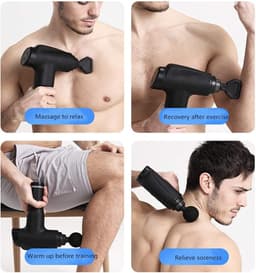 Massagepistool - Spierherstel Tool - Spierontspanning Herstel - LCD Touchscreen - 6 Massagekoppen - Goud — thumbnail 5