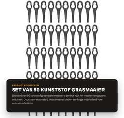Dailygoods- Grassnijmes 50 Stuks - Kunststof Mes - Duurzaam - Antiroest - Hoge Efficiëntie - Eenvoudig te Installeren - Grasmaaier — thumbnail 5