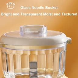 Deegmixer - Kneedmachine Keuken - Zelf Deeg Maken - Zuignap Basis Stabiliteit - 2 liter inhoud - Wit — thumbnail 3