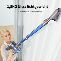 Draadloze Steelstofzuiger - Lichtgewicht Stofzuiger - Huishoudelijk Schoonmaken - 23kPa Zuigkracht - 35 Min Looptijd - Blauw — thumbnail 5